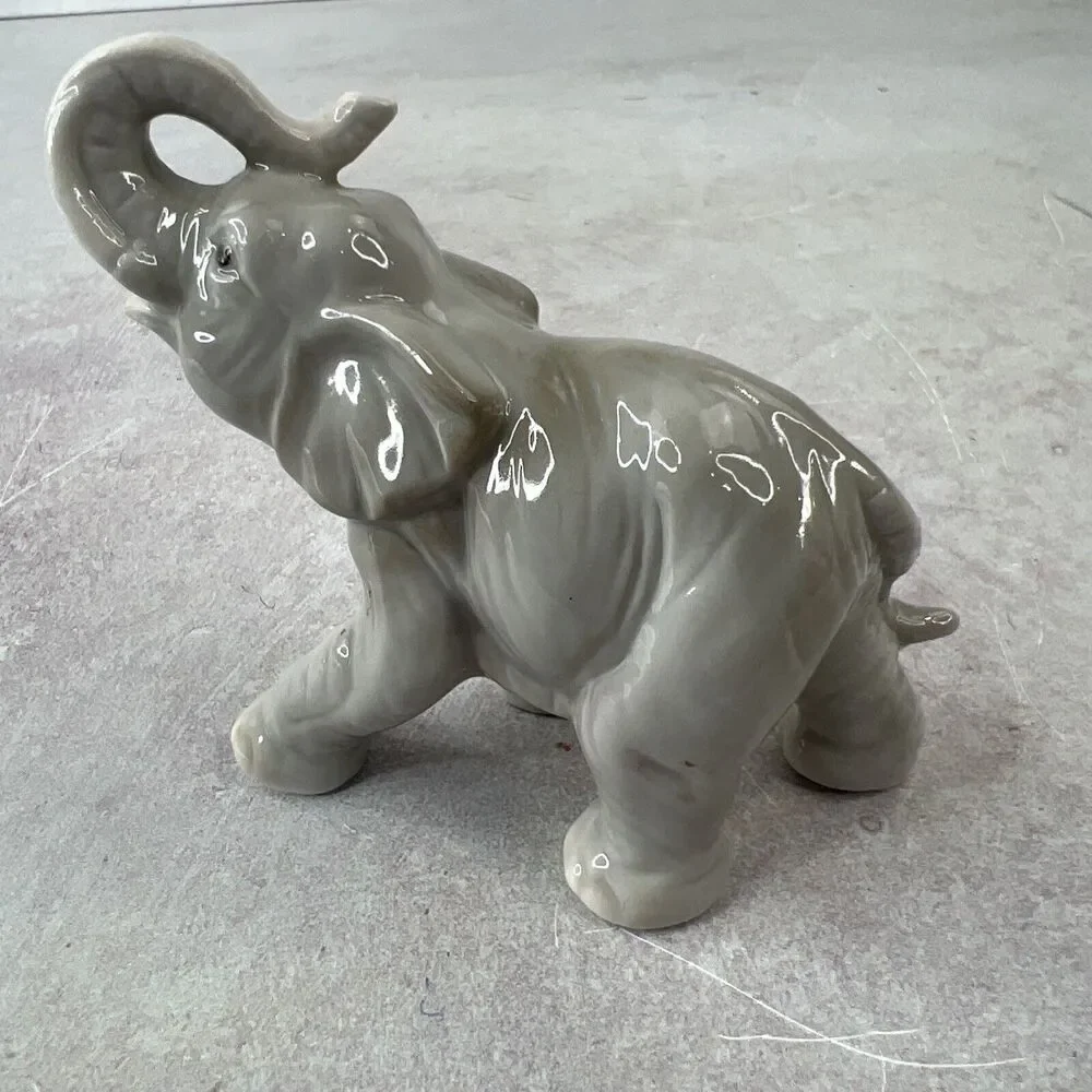 Vintage George Good‎ Miniature Porcelain Elephant Figurine